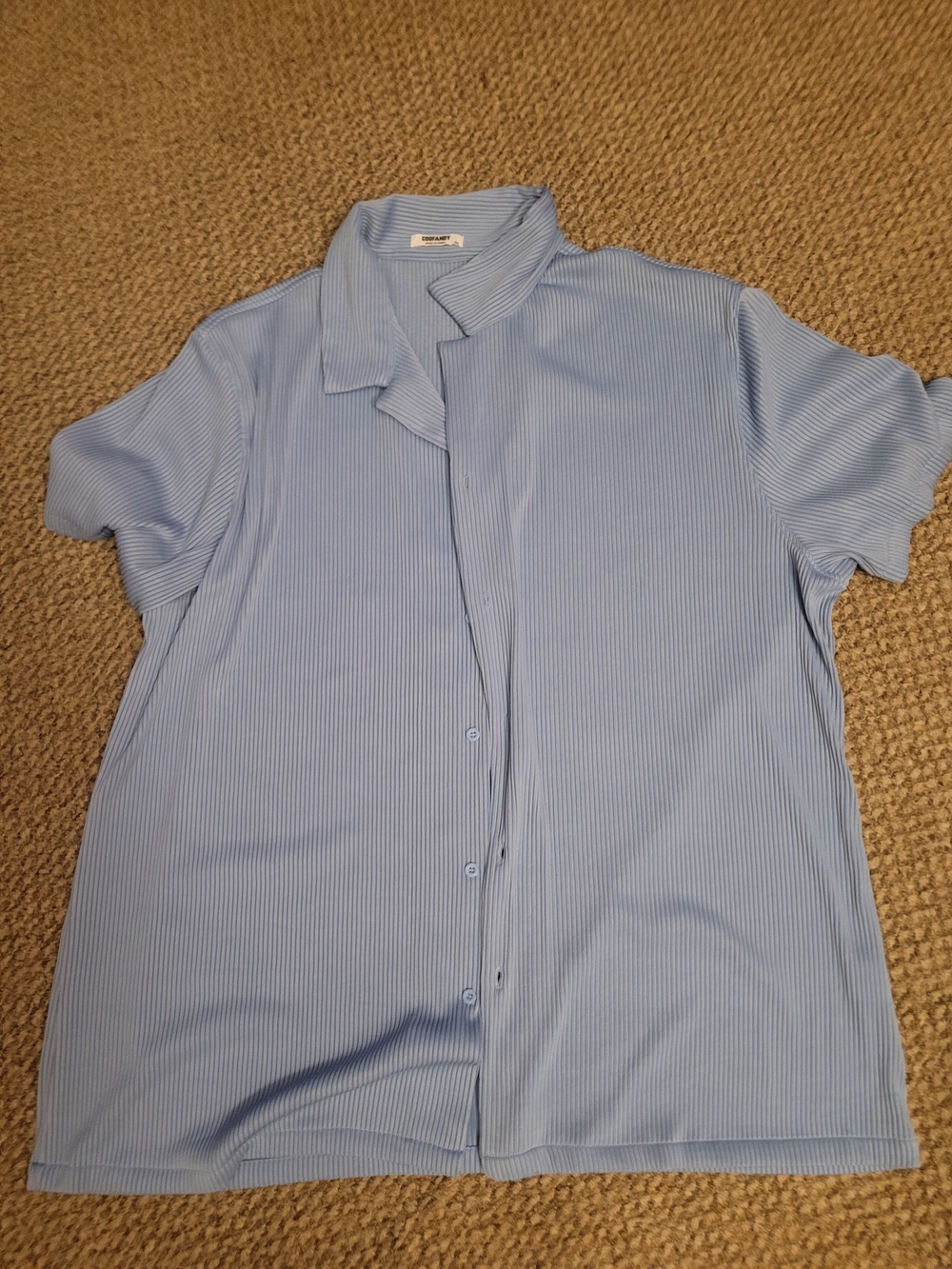 Light Blue Short-Sleeve Dress Shirt